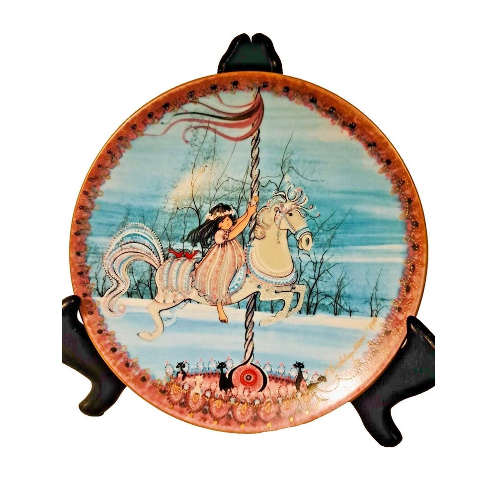 Anna Perenna P Buckley Moss Carrousel Princess Plate Limited Edition 2125/5000